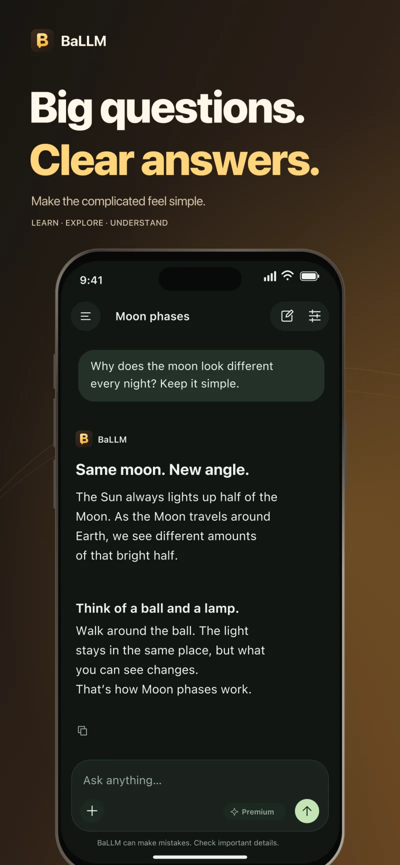 BaLLM example of making complex ideas easier to understand